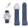 Rubber_Strap_for_Cartier_Santos_100_XL_6 Blue Rubber Strap Bracelet for Cartier Santos 100 XL & Chronograph