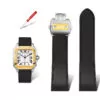 Rubber_Strap_for_Cartier_Santos_100_XL_7 Black Rubber Strap Bracelet for Cartier Santos 100 XL & Chronograph