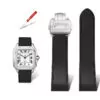 Rubber_Strap_for_Cartier_Santos_100_XL_8 Black Rubber Strap Bracelet for Cartier Santos 100 XL & Chronograph