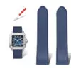 Rubber_Strap_for_Cartier_Santos_100_XL_9 Blue Rubber Strap Bracelet for Cartier Santos 100 XL & Chronograph
