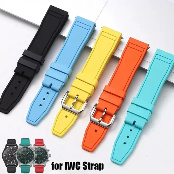Rubber_Strap_for_IWC_Pilot_Top_Gear_Portugeiser_1 Sky Blue Rubber Strap Band for IWC Pilot Portofino - 3 sizes