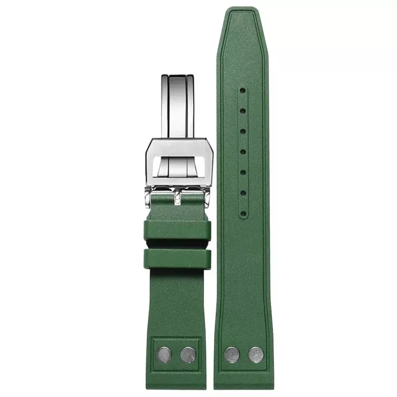 Rubber_Strap_for_IWC_Pilot_Top_Gear_Portugeiser_16 Green Rubber Strap Band for IWC Big Pilot Portofino - 3 sizes