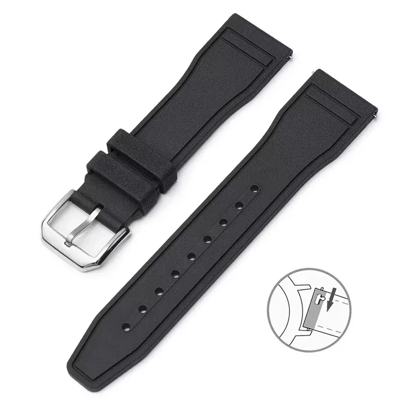 Rubber_Strap_for_IWC_Pilot_Top_Gear_Portugeiser_6 Black Rubber Strap Band for IWC Pilot Portofino - 3 sizes