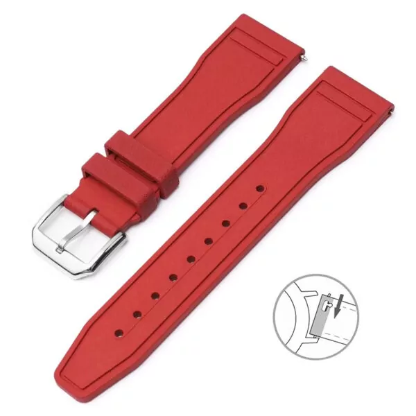 Rubber_Strap_for_IWC_Pilot_Top_Gear_Portugeiser_7 Red Rubber Strap Band for IWC Pilot Portofino - 3 sizes