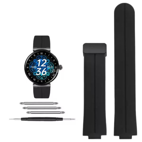 Rubber_Strap_for_Louis_Vuitton_Tambour_2 Black Rubber Strap for Louis Vuitton Tambour 21x12mm