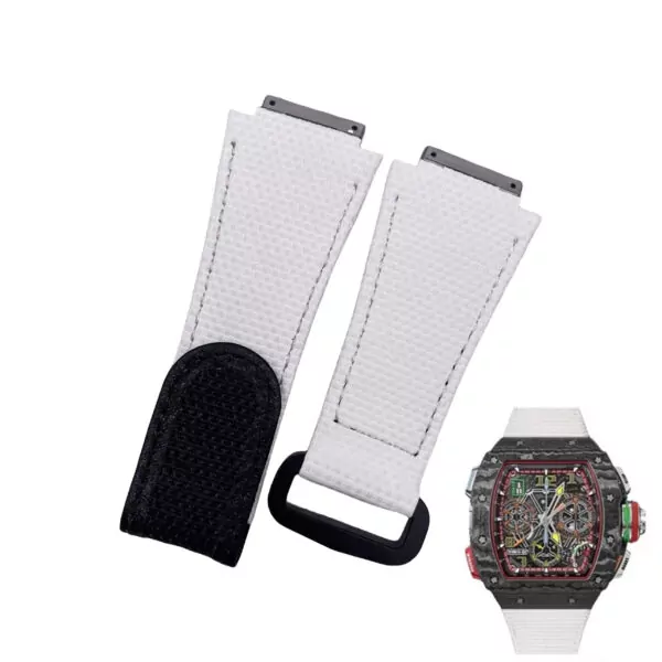 Rubber_Strap_for_Richard_Mille_Nylon_16 White Nylon Strap for All Richard Mille - RM011, RM030, RM010, RM055...
