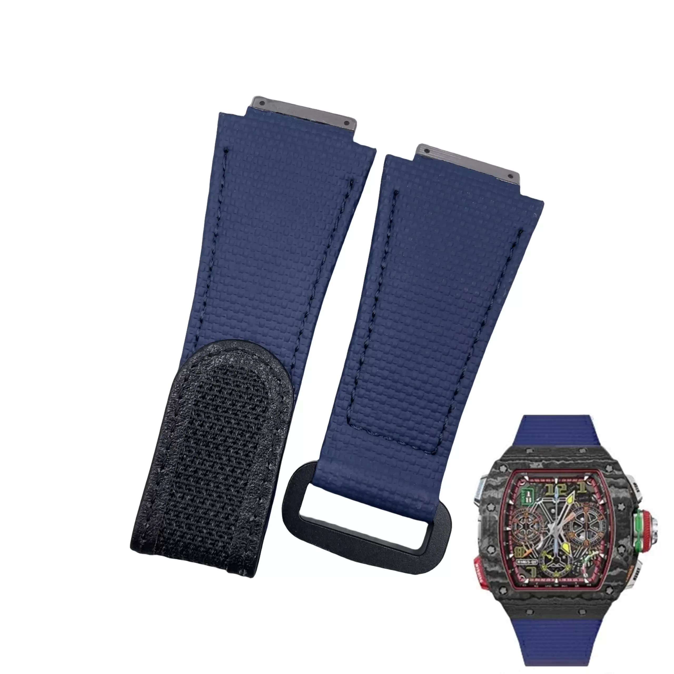 Rubber_Strap_for_Richard_Mille_Nylon_18 Navy Blue Nylon Strap for All Richard Mille - RM011, RM030, RM010, RM055...