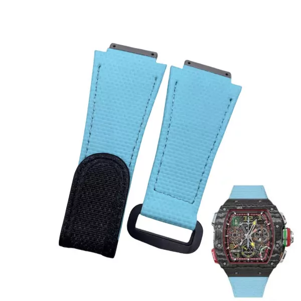 Rubber_Strap_for_Richard_Mille_Nylon_21 Sky Blue Nylon Strap for All Richard Mille - RM011, RM030, RM010, RM055...