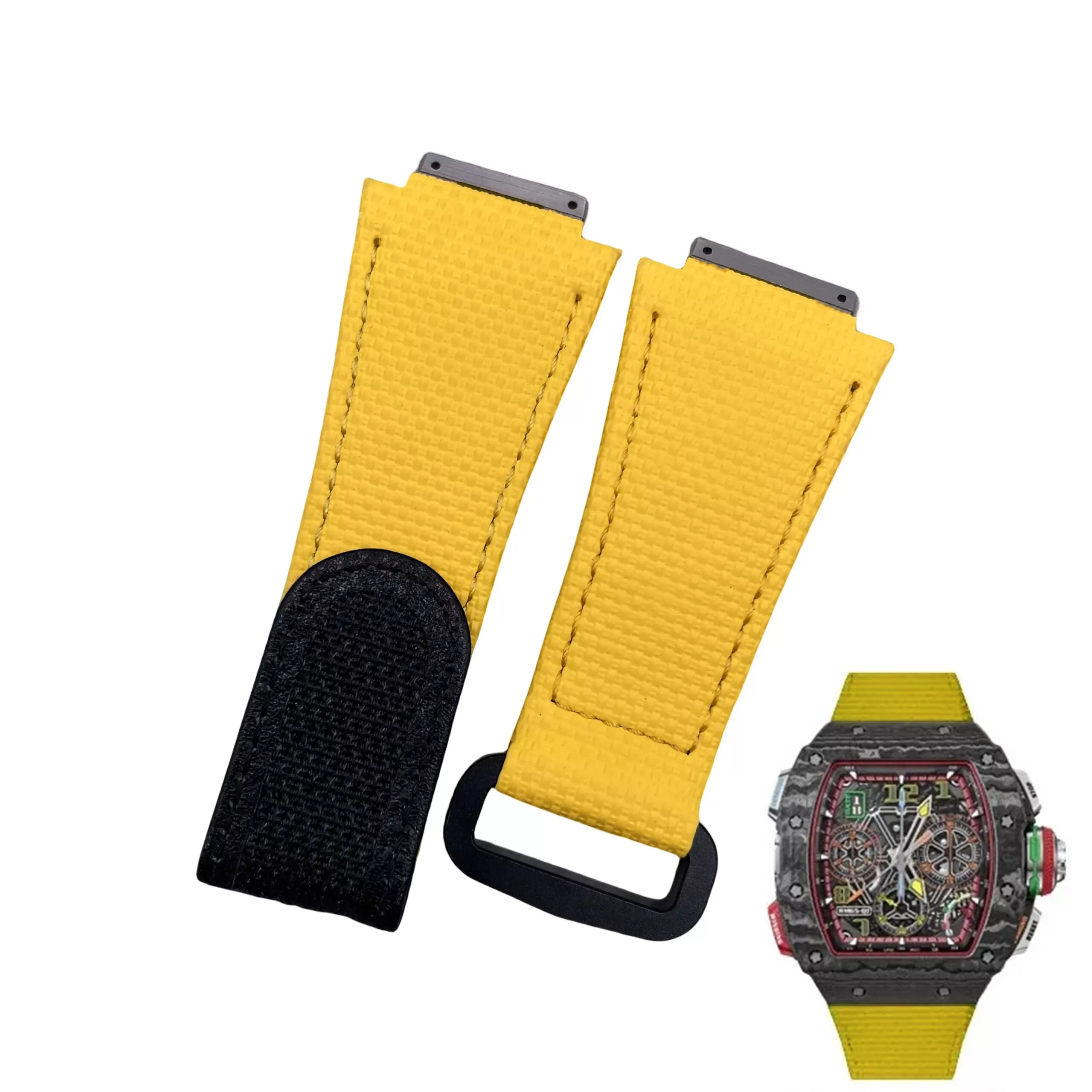 Yellow Nylon Strap for All Richard Mille - RM011, RM030, RM010, RM055...