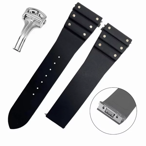Rubber_Straps_for_New_Santos_Quick-release_with_screws-1 copyV2 Black Rubber Strap Band with Screws for New Santos Cartier Quick Switch