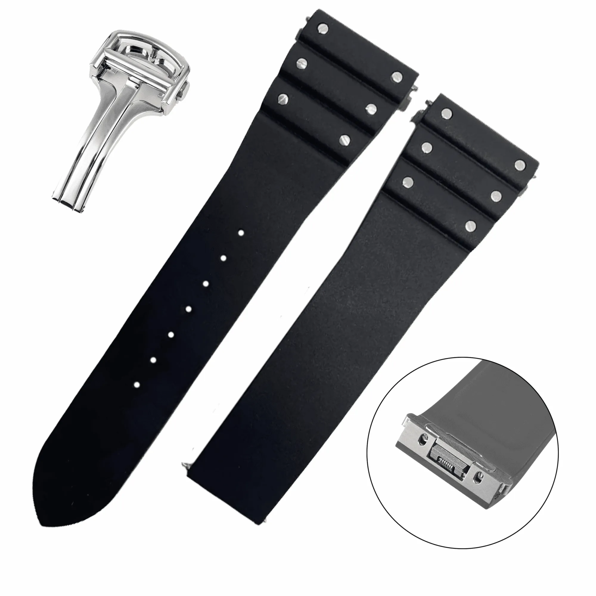 Rubber_Straps_for_New_Santos_Quick-release_with_screws-1 copyV2 Black Rubber Strap Band with Screws for New Santos Cartier Quick Switch