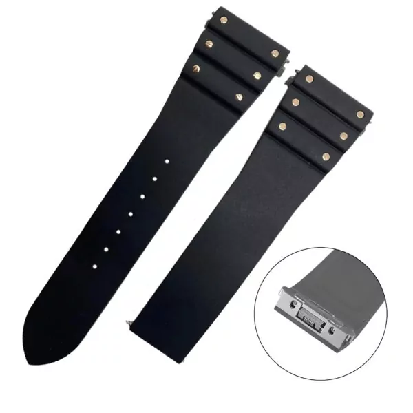 Rubber_Straps_for_New_Santos_Quick-release_with_screws-1 Black Rubber Strap Band with Screws for New Santos Cartier Quick Switch
