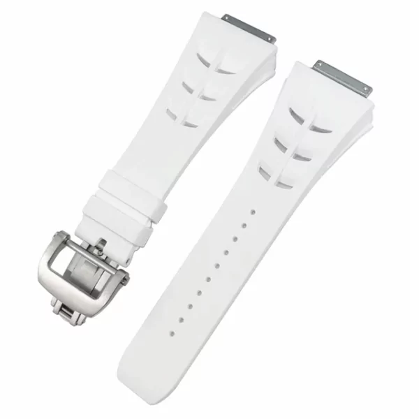 Rubber_strap-For-Richard_Mille_RM11_V2_30 White Rubber Strap for Genuine Richard Mille RM011