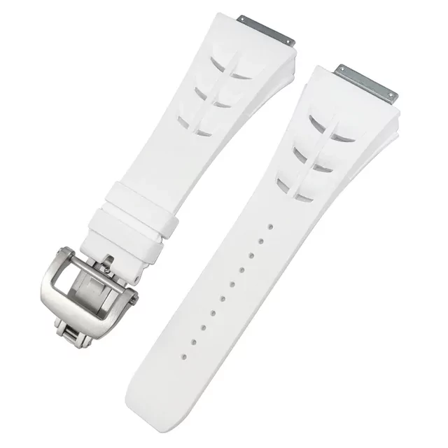 Rubber_strap-For-Richard_Mille_RM11_V2_30 White Rubber Strap for Genuine Richard Mille RM011