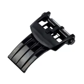 Silver Buckle_bracelet-de-montre-en-cuir-et-silicone_variants-2 Black DLC/PVD Folding Pin Buckle For Breitling Stainless Steel - 18, 20mm