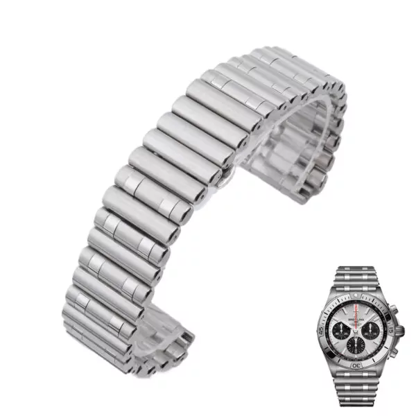 Silver Color_super-quality-stainless-original-watch-b_variants-0 Rouleaux Bullet Strap Bracelet for New Breitling Chronomat B01 in Stainless Steel 22,24mm