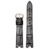 Strap_Bracelet_for_Cartier_Ballon_Blanc_In_Genuine_Crocodile_10 Black Genuine Crocodile Leather Strap for Cartier Ballon Blanc - 16mm
