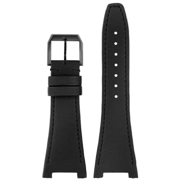 Strap_Bracelet_for_IWC_Big_Ingenieur_In_nylon_with_pin_19 Black Nylon Strap Bracelet for IWC Big Ingenieur- 28x16mm