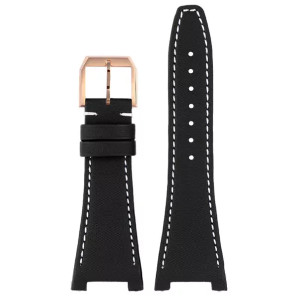 Strap_Bracelet_for_IWC_Big_Ingenieur_In_nylon_with_pin_20 Black with White Stitching Nylon Strap Bracelet for IWC Big Ingenieur- 28x16mm