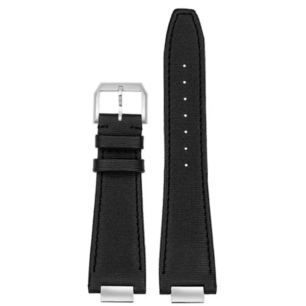 Strap_Bracelet_for_IWC_Ingenieur_In_nylon_with_endlink_1 Black Nylon Strap Bracelet for IWC Ingenieur - 24x13.5mm