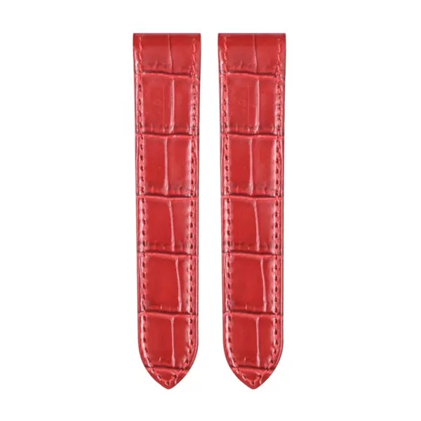 Strap_for_santos_100_Cartier-12 Red Alligator Grain Leather for Cartier Santos 100 M/XL