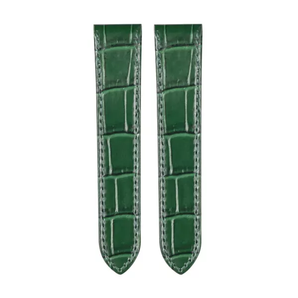 Strap_for_santos_100_Cartier-7 Green Alligator Grain Leather for Cartier Santos 100 M/XL