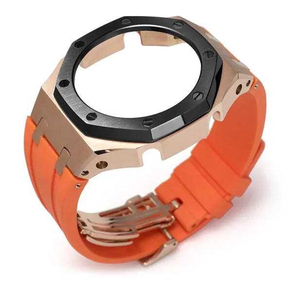 Style 20_en-3-modification-accessoires-de-ga-2100_variants-18 Rose Gold Case & Rubber Strap Casio G-Stock GA-2100, 2110 Conversion Kit Royal Oak