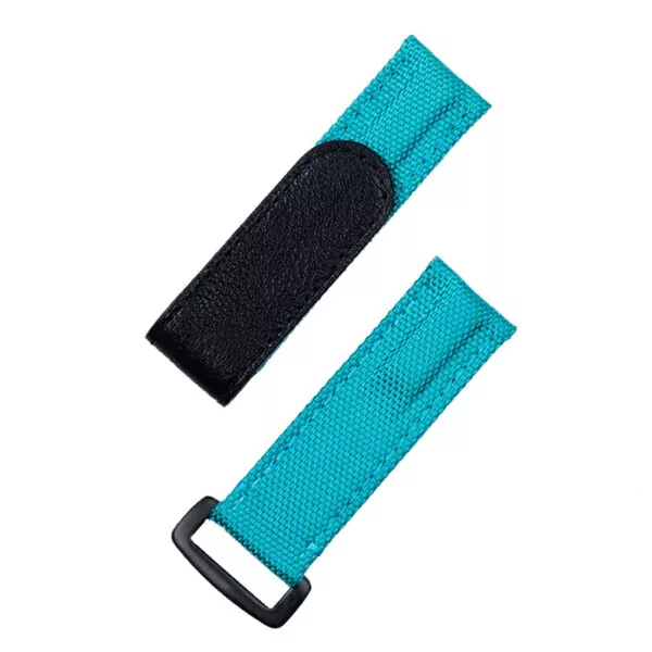 Tiff Blue Blk_bracelet-de-montre-reglable-en-tissu-nyl_variants-10 Blue Tiffany Velcro Strap Bracelet for Rolex Submariner, Daytona, GMT I & II in Nylon - 20mm