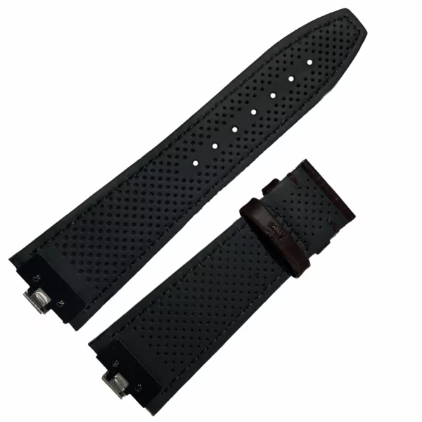Untitled-1 copy Black Leather Strap for Vacheron Constantin Overseas Quick-Release Crocodile/Alligator Grain - 24x7mm