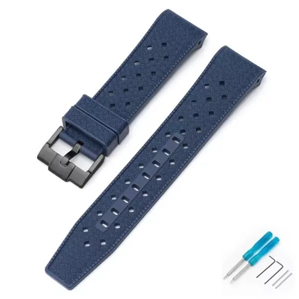 Watch_straps_for_Swatch_x_Blancpain_In_Rubber_16 Dark Blue Curved Rubber Strap Band for Swatch x Blancpain Fifty Fathoms Atlantic Ocean - 22mm