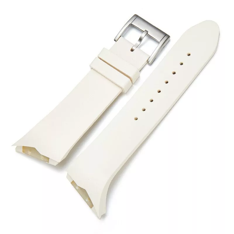 White Silver_bracelets-de-montre-en-caoutchouc-et-sil_variants-3 White Rubber Strap Bracelet for Hamilton Ventura XXL