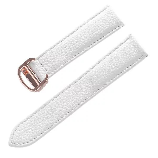 White rose buckle_leather-strap-lychee-pattern-soft-leathe_variants-20 White Bracelet for Cartier Tank in Pebbled Calf Leather – 7 Sizes
