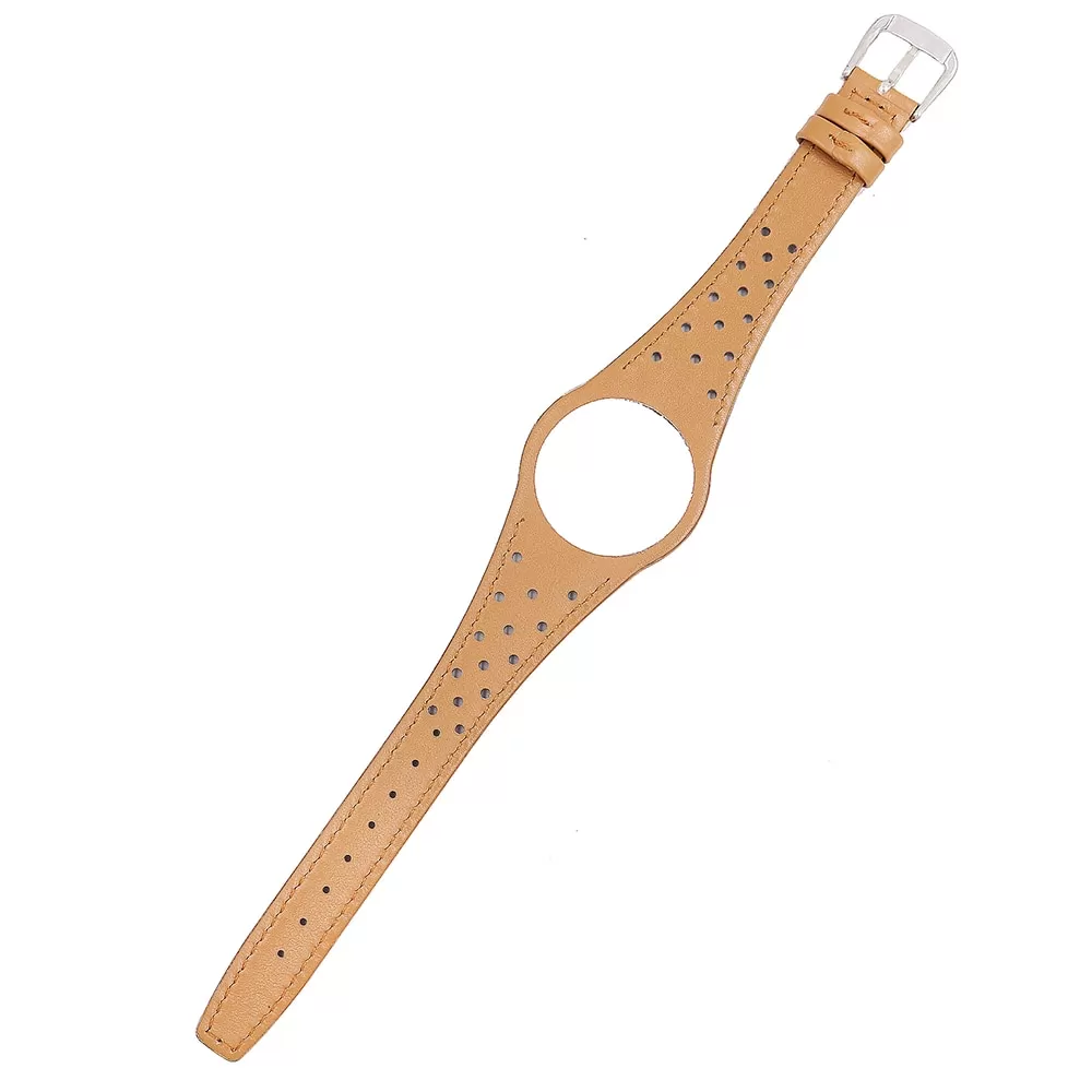 Bracelet-de-montre-en-cuir-de-veau-véritable-rouge-bleu-marron-noir-kaki-4 Beige Strap Bracelet for Omega Dynamic In Calf Leather