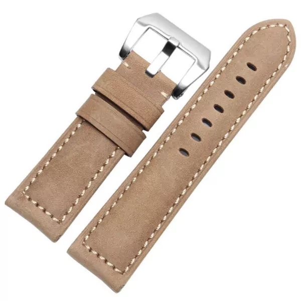 Bracelet-en-cuir-v-ritable-bracelet-intelligent-26-MM-pour-Garmin-Derek-Fenix3-Fenix-3-bracelet-9 Beige Strap Bracelet for Panerai Luminor, Marina, Submersible...