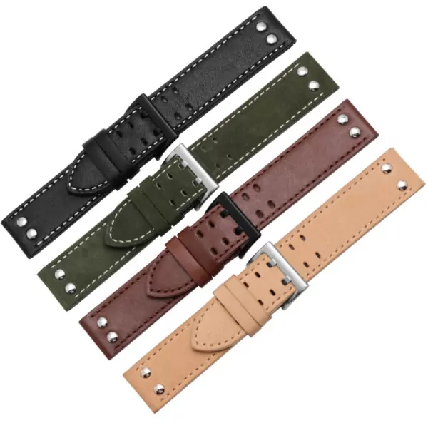 V-ritable-bracelet-En-Cuir-remplacement-bracelet-en-cuir-Kaki-Classique-Jazz-Seiko-montre-cha-ne-4 copy Beige Strap for Khaki Aviator Pilot, X-WIND, Field 20,22mm In Leather