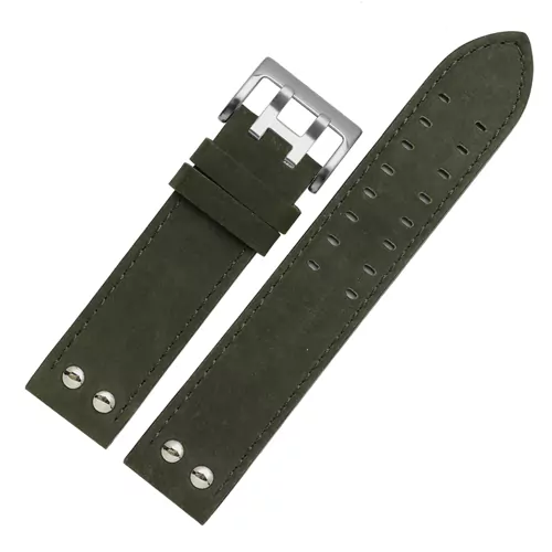 V-ritable-bracelet-En-Cuir-remplacement-bracelet-en-cuir-Kaki-Classique-Jazz-Seiko-montre-cha-ne-7 Green Strap for Hamilton Khaki Aviator Pilot, X-WIND, Field 20,22mm In Leather - 20mm, Silver