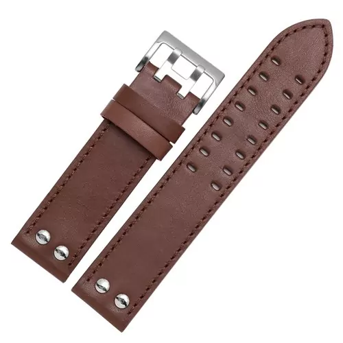 HMFLXX-16 Brown Strap for Khaki Aviator Pilot, X-WIND, Field 20,22mm In Leather