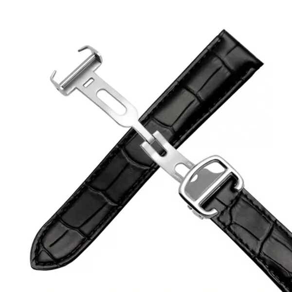 racelet-de-montre-en-cuir-veritable-noi_main-4 Black Alligator Grain Leather Strap Bracelet for Cartier Tank - 8 Sizes