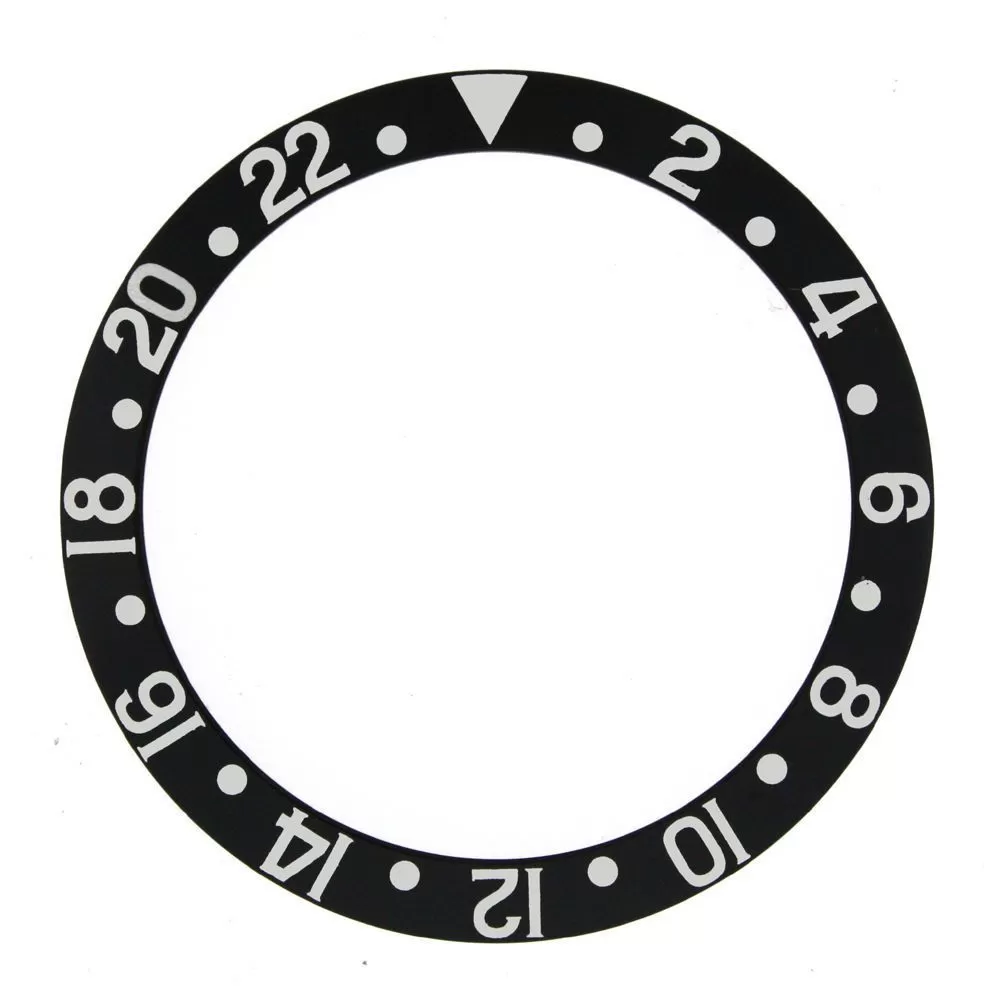 c82bd78a35a59acc8a02a2f7de511787 Black Aluminum Insert Bezel for Rolex Submariner, GMT I 37.4mm