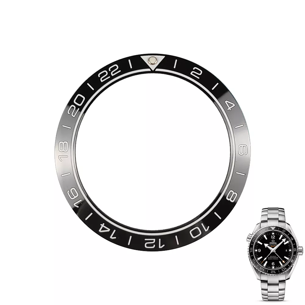 Template Black Bezel for Omega Seamaster GMT 41.5/32.7mm in Ceramic