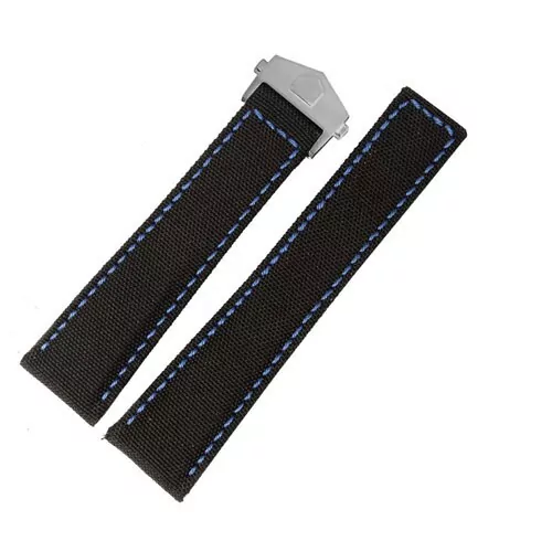 3_Bracelet-de-montre-en-Nylon-cuir-tanche-22mm-noir-avec-bracelet-de-ligne-blanc-bleu-rouge Black & Blue Nylon Strap For TAG Heuer Aquaracer - 20, 22mm