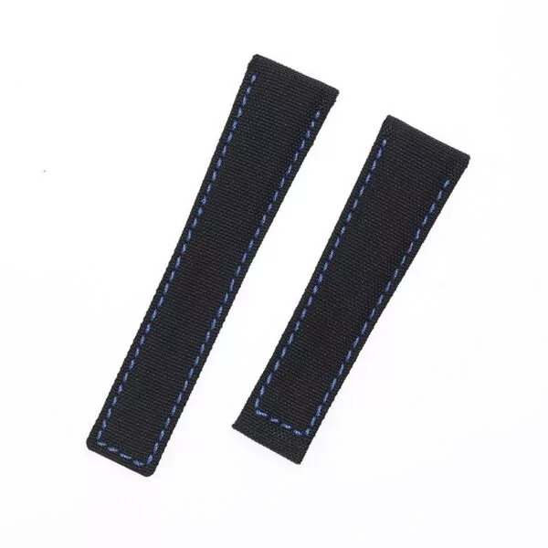 Classique-22mm-Vache-En-Cuir-Tricot-Bracelet-Pour-TAG-HEUER-S-rie-Hommes-Qualit-Bande-Souple-5 Black & Blue Nylon Strap For TAG Heuer Aquaracer - 20, 22mm