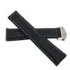 Nylon-Bracelet-fond-est-v-ritable-en-cuir-noir-montre-bracelet-rouge-vert-bleu-piqu-22mm Black & Blue Nylon Strap For TAG Heuer Aquaracer - 20, 22mm