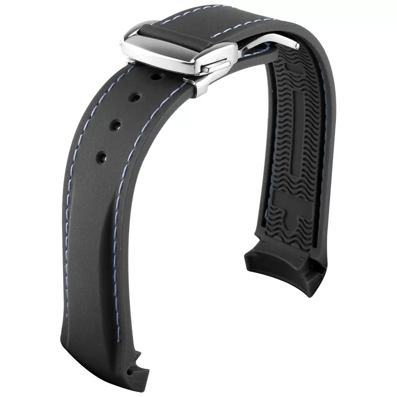 3_Extr-mit-incurv-e-20mm-22mm-19mm-21mm-bracelets-de-montre-en-caoutchouc-Silicone-pour-om Black & Blue Strap Bracelet for Omega Seamaster Planet Ocean in Rubber - 20,22mm