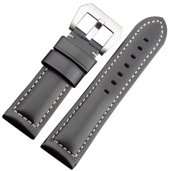 Black-Calf-leather-strap-Bracelet-for-PAM-Panerai-luminor-band-26mm-Wbuckle-153338443574 Black Calf Leather Strap for Panerai Luminor, Marina, Submersible...