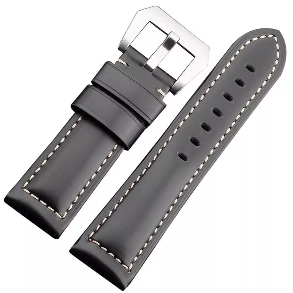 Black-Calf-leather-strap-Bracelet-for-PAM-Panerai-luminor-band-26mm-Wbuckle-153338443574 Black Calf Leather Strap for Panerai Luminor, Marina, Submersible...