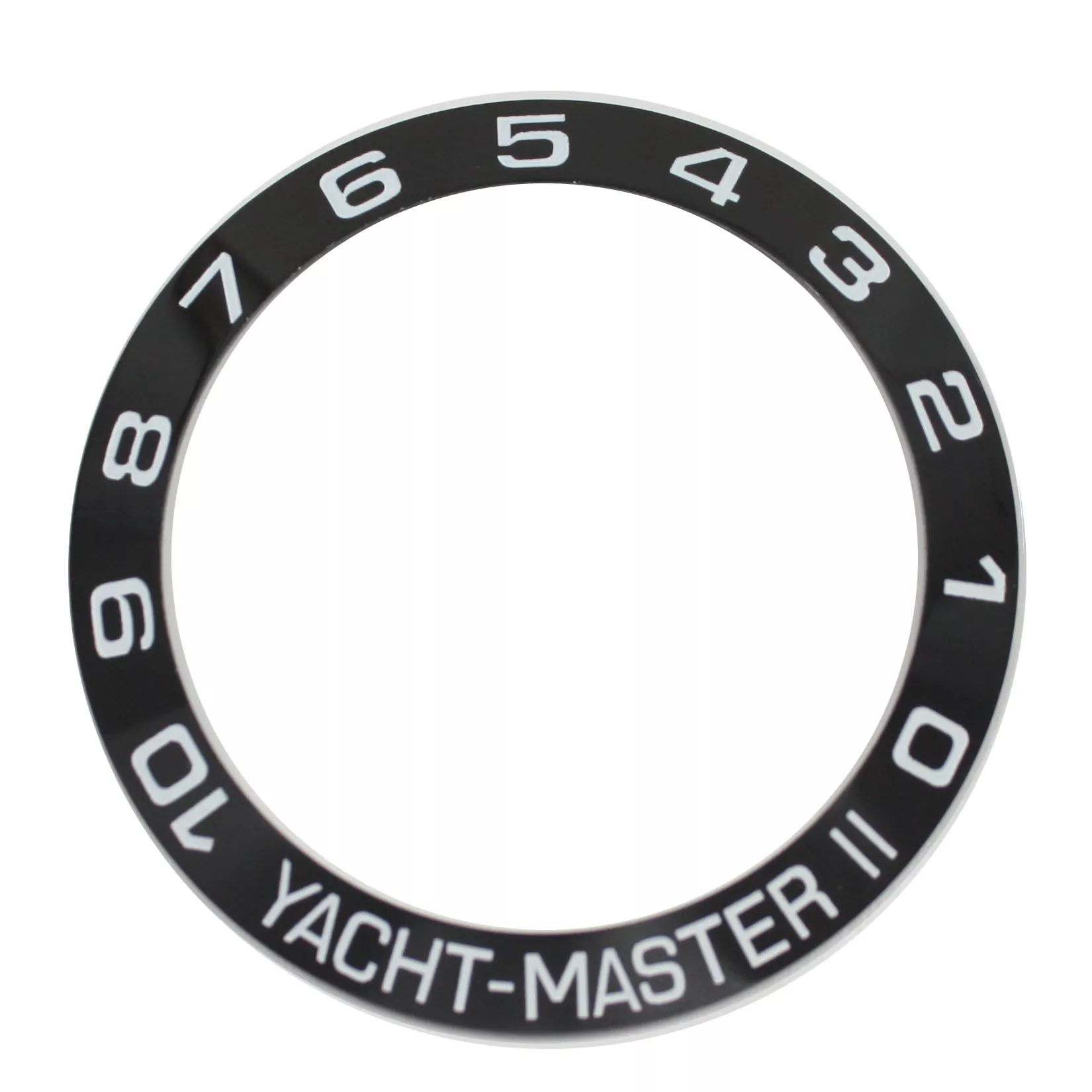 bi42-42a Black Ceramic Bezel Insert To Fit Rolex Yacht-Master II 44mm
