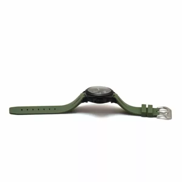 OPSR9K3_5 Green Curved Rubber Strap for Officine Panerai Luminor, Marina, Submersible