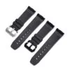 OPSRXK3_8 Black Curved Rubber Strap for Officine Panerai Luminor, Marina, Submersible