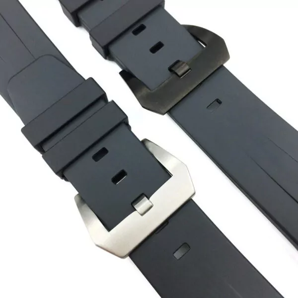 OPSRXK3_15 Green Curved Rubber Strap for Officine Panerai Luminor, Marina, Submersible